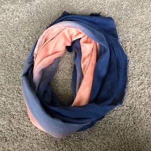 Blue and pink ombré scarf